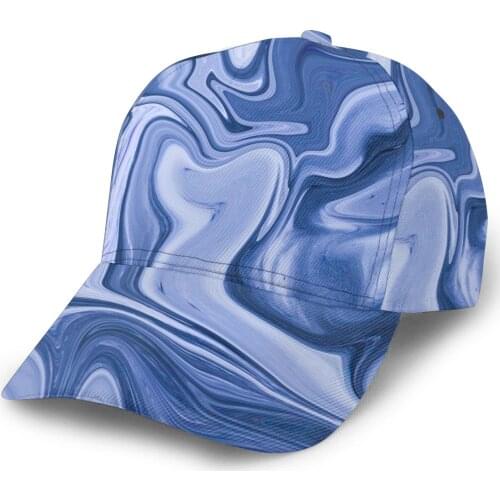 2021 New Baseball Cap Fishing Caps Men Outdoor Hunting Hat Hiking Hat Blue Marble