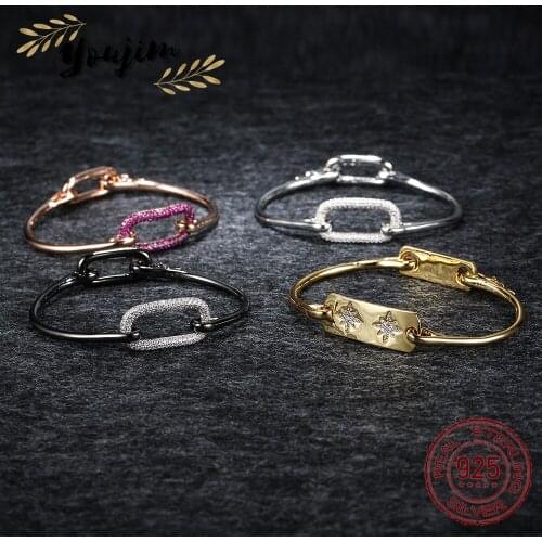 New Women 925 Silver Zircon Bracelet Luxury Fashion Monaco Exquisite Jewelry Gift