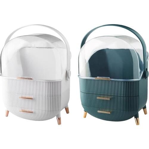 Makeup Organizer Jewelry Cosmetic Storage Box for Countertop Bedroom Dresser