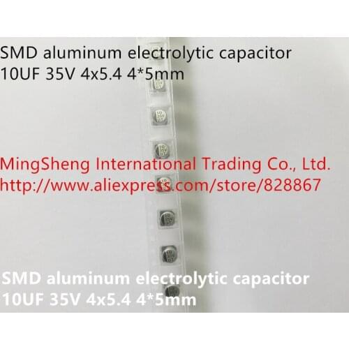Original new 100% SMD aluminum electrolytic capacitor 10UF 35V 4*5.4 4*5 (Inductor)