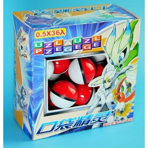 Genuine Pokemoning Ball Pokemoned Figures Cartoon 5cm 24pcs Set 3.5cm 36pcs Pokeball Lot Creative Model Anime Toy Master Ball