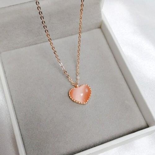 Universe 925 Sterling Silver Necklace Pendants Heart Shape Pendant Sweater Necklace For Women Jewelry Girls Birthday Gifts