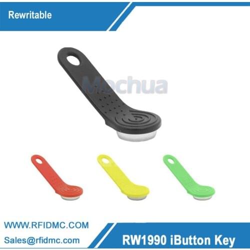 1990A-F5 Ibutton Rewritable Touch Memory key with holder for guard tour system--100pcs/lot