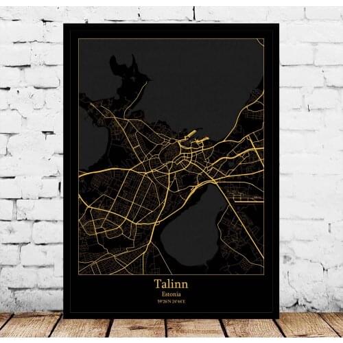 Talinn Estonia Map Poster