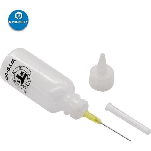 50ml Empty Plastic Bottle Liquid Rosin Flux Alcohol Bottle for Dispenser Rosin Solder Flux Paste + 1pc Needle Repair Hand Tools