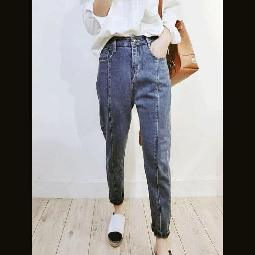 Plus Size Women High Waisted Jeans Oversized Stretch Mom Denim Jeans Jumper Women Vintage Casual Cotton Spandex Pants Trousers