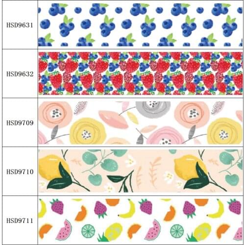 22MM 25MM 38MM 50MM 75mm Printed Pattern on Grosgrain Ribbon for diy ribbon