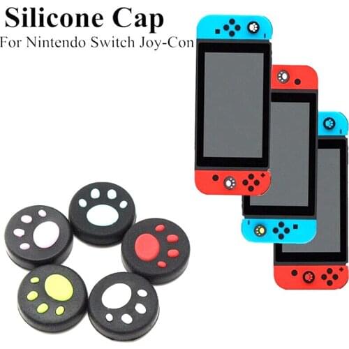 2pcs Silicone Analog Thumb Sticks Grips Cover Protective for NS NX Switch Joy-Con Stick Caps Skin