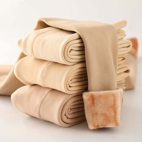 Super Thick Plus Velvet Autumn Winter Warm Leggings Women High Waist Girl High Elastic Slim Black Skinny Legging For Women C7536