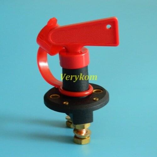 Type C) Free Shipping Universal 12V~24V BATTERY ISOLATOR KILL SWITCH with KEY & CAP -Boat / Marine / Car / 4x4/ Caravan