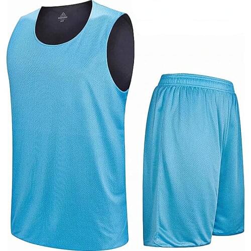 Double-sided Wearable Kids Basketball Jersey Sets Uniforms Sports clothing Breathable Training suits Children basketball jerseys