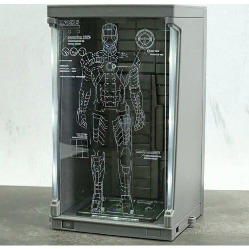 Marvel Iron Man 7" Figure Hangar Display Box Case Collection Model Toy
