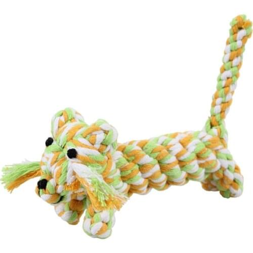 Cat Chew Toys Cotton Rope Plaited Mixed Color Small Tiger Shape Handmade Cats and Dogs Bite Toy Pet Products zabawki dla kota