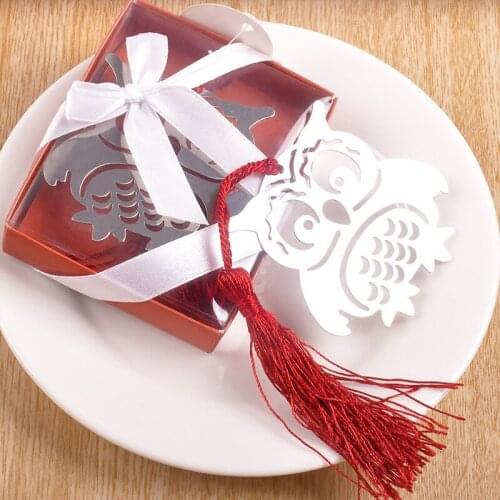 10 pieces/lot) School Supplies Cute Owl Bookmark Stationery Memo Bookmark For Wedding Birthday Baptism Gifts Souvenirs BK015