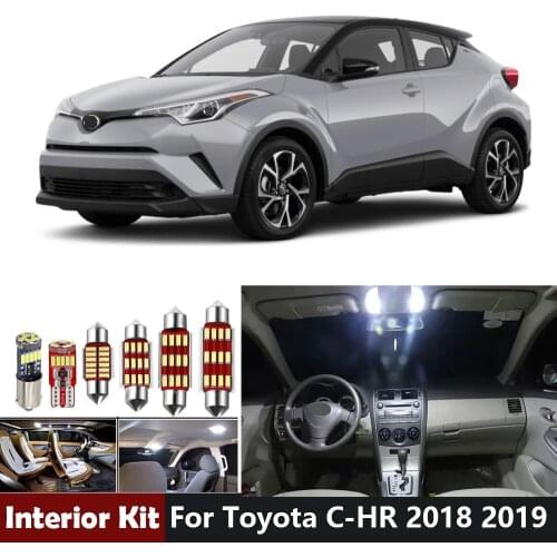 12Pcs Canbus LED Lamp Car Bulbs For Toyota CHR C-HR 2016 2017 2018 2019 2020 2021 LED Interior Package Kit Dome Map Trunk Light