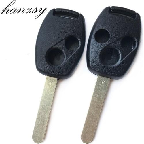 2/3 Buttons Car Key Case For Honda Cr-V Civic Insight Ridgeline Accord Straight Remote Key Blank Fob Shell cover Uncut Blade