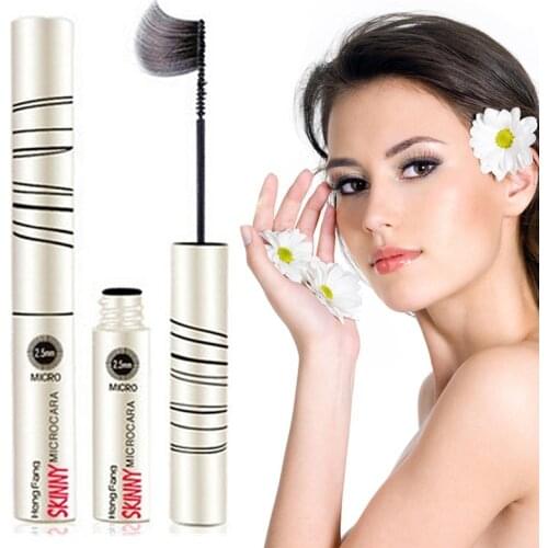 2.5mm Fine Brush Head Black Mascara Create Curling Delicate Thick EyeLashes Waterproof Long-lasting Not Smudge Sweatproof Makeup