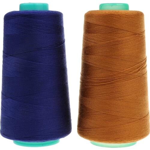 2 Spool Colors Polyester Jeans Sewing Thread for Sewing Machines 20S/2