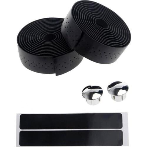 2Pcs Multiple Colors 2M Fixed Gear Road Bike Handlebar Tape Straps Leather Put The Sweat Absorption Hollow Breathable