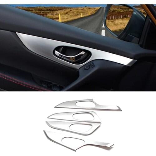 ABS Matte For Nissan Qashqai J11 2014-2020 Interior Accessories Car inner door Bowl protector frame Cover Trim Styling 4PCS