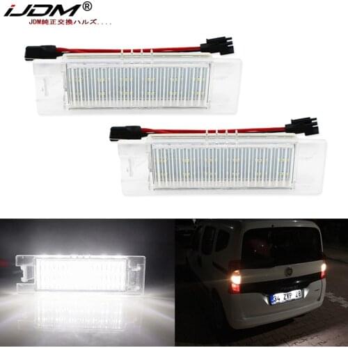 IJDM 2pcs for Fiat Grande Punto Marea Multipla Seicento Error Free Led License Number Plate Lamp Light Car tail Lighting Source