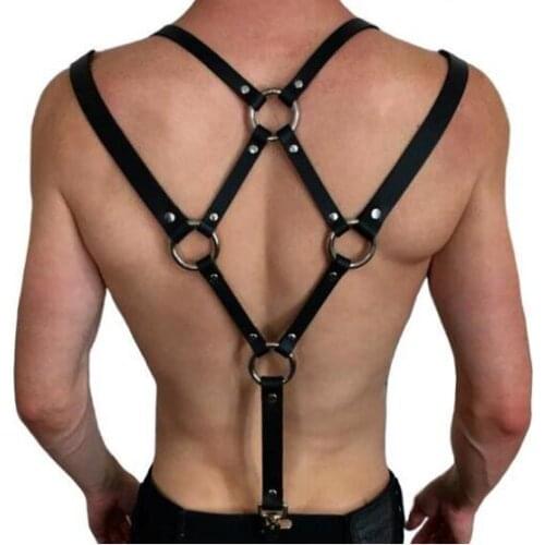 Bdsm Bondage Handmade leather hot erotic gothic garter belt body bondage fetish crop top Torture Blindfold Sex Toys Adult Games