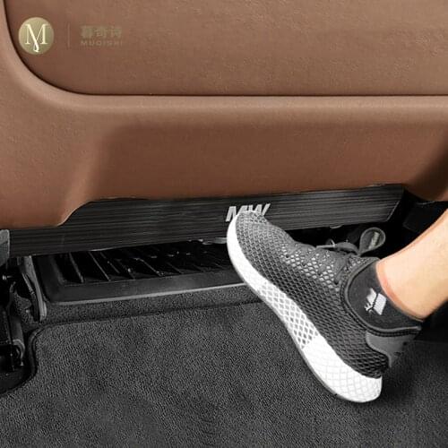 For BMW G30 G31 Series 5 2018 2019 2020 Interior Refit seat anti kick plate child kick pad pedal Protective decorati Accessories