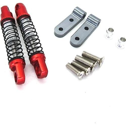 For WPL D12 RC Truck Car Upgrades Parts Metal Rear Shock Absorber Damper with Mount Fixed Seat Accessories