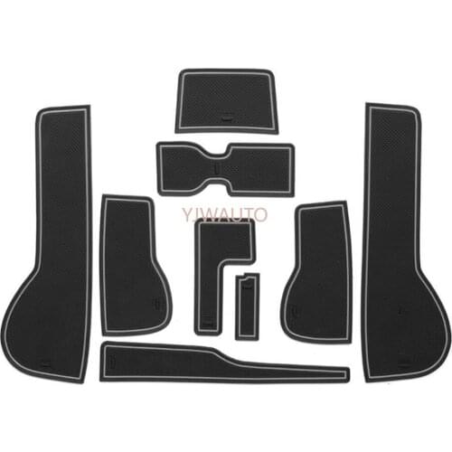 Door Slot Mat for VW C-TRAK Gate Groove Cushion Car Door Rubber Cup Holder Mats Anti-slip Carpets Position