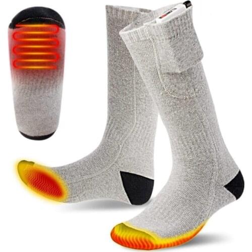 Electric Thermal Heated Socks USB Rechargeable Heated Socks Winter Thermal Sox Heat Feet Foot Warmer For Outdoor Sports Hiking
