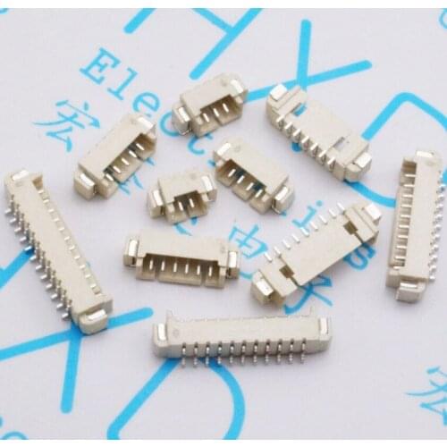 50pcs 1.25mm Space Sleeper 2P/3/4/5/6/8/9/10-12P Horizontal Patch Socket SMT Connector