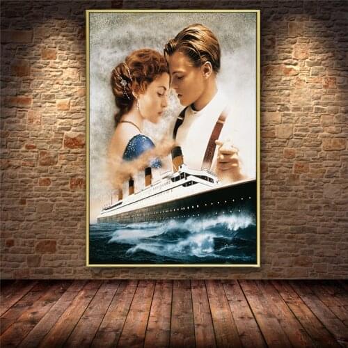 Titanic Classic Movie Leonardo DiCaprio Art Painting Silk Canvas Painting Poster Wall Home Decoration