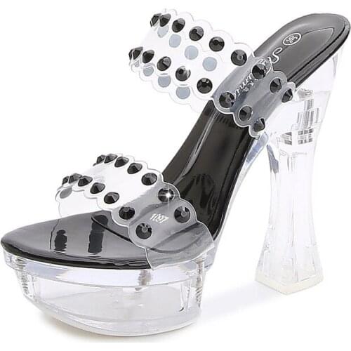 Mclubgirl 34-43 Size Double Drill Sandles Slippers Gladiator Sandals Women Sandalias De Mujer Heel Platform Lolita Shoes LFD