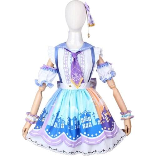 Koshimizu Sachiko Cosplay Cute Idol uniform Anime Idol Cinderella Womens Costume