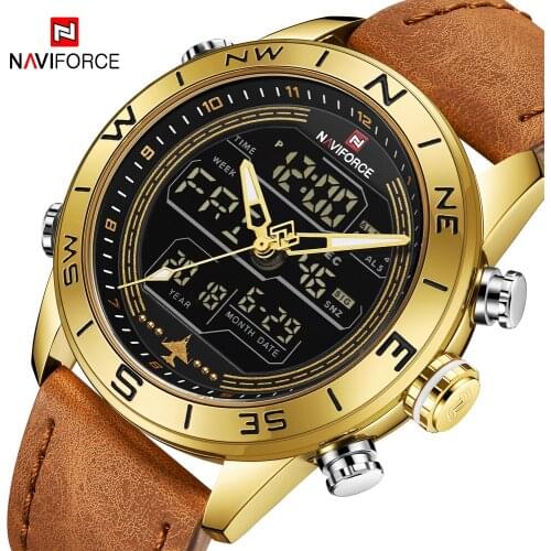 NAVIFORCE To Brand Sport Watch Luxury Analog Quartz Digital Wrist Watch Military Waterproof Dual Time Luminous Display Relogio