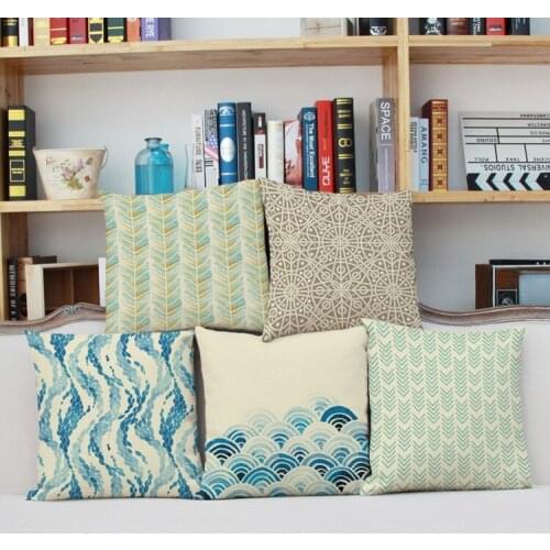 New Arrive Printing Linen Cotton Cushion Cover Decorative Throw Pillow Sofa Cushion Case Home Deco Cojines QY-09
