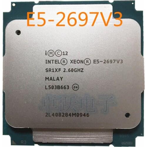 Original Intel Xeon OEM version E5 2697V3 CPU 14-core 2.60GHZ 35MB 22nm E5-2697V3 LGA2011-3 free shipping