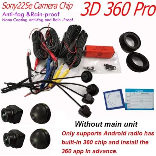 360° Panoramic Camera 720P HD SONY 225 Rear/Front/Left/Right 360 Bird View System 4 Cameras For Universal 360 Car Radio