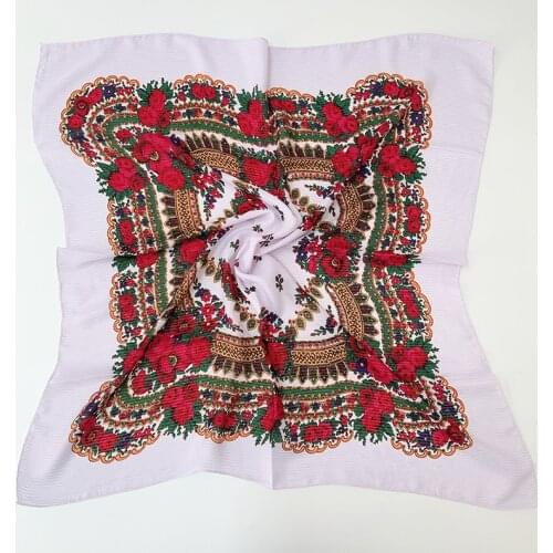 2020 Russian Printed Headband Scarf Designer Brand Square Bandana Handkerchief National Scarf Shawl Women Hijab Scarf