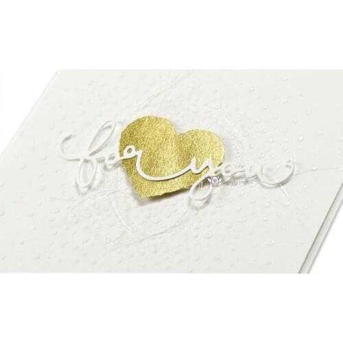 Mmao Crafts Metal Steel Cutting Dies New For you letter decoration Stencil For DIY Scrapbooking Paper/photo Cards Embossing Dies