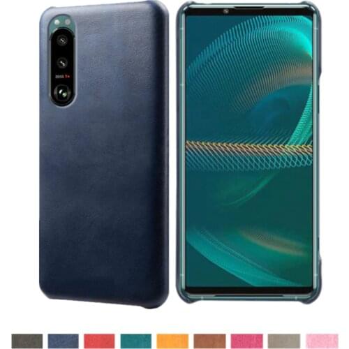 For Sony Xperia 5 10 1 III II 20 8 XZ2 XZ4 XZ5 Funda Luxury Slim Vegan Leather Case For Sony X Peria 5 Plus 2 Xperia5 III Cover