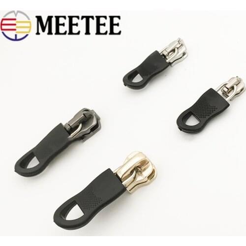 Meetee 20Pc Plastic Removable Zipper Puller for 5# 8# Jacket Coat Zipper Pull Head DIY Garment Detachable Zip Silder Repair Kits