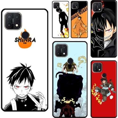Shinra Fire Force Anime For OPPO A15 A91 A83 A1K A3S A5S A5 A9 A31 A53 2020 A52 A72 Reno 4 Pro 2 Z F7 Phone Case