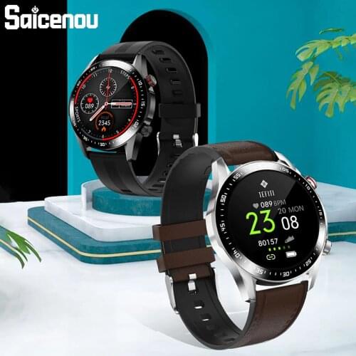 Saicenou E12 Bluetooth Smart Watch For Android IOS Sports Fitness Tracker Men Waterproof Smartwatch Full Touch Round Screen