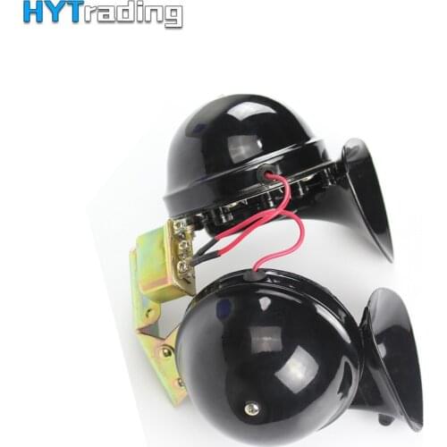 Super Loud Signal For Auto,12/24V Truck Horn Car Klaxon,Waterproof Metal Surface With Relay Big Snail Horn