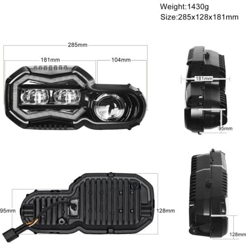 New Motorcycle LED Headlights Projector For BMW F800GS F800R F700GS F650GS Adventure Moto Lights Assembly