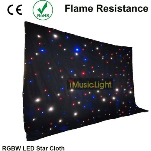 6x8Mtr RGBW DMX LED Starcloth DJ Pub Stage Backdrops Disco Light