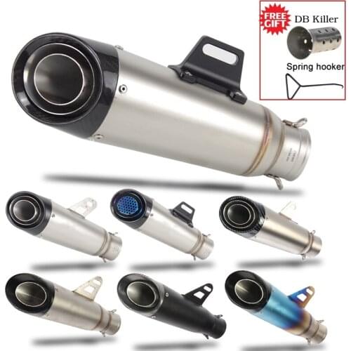 51/60mm Universal Motorcycle Exhaust Pipe Modified Carbon Fiber Muffler DB Killer Laser For R6 S1000RR ZX6R FZ1 Z900 Pcx125 z250
