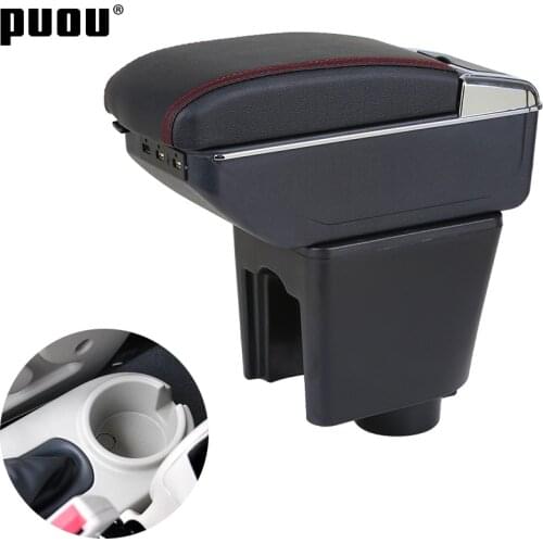 For Chevrolet Aveo/Lova T200/T250 2002-2011 Rotatable Car Center Centre Console Storage box Armrest box USB Charging ashtray