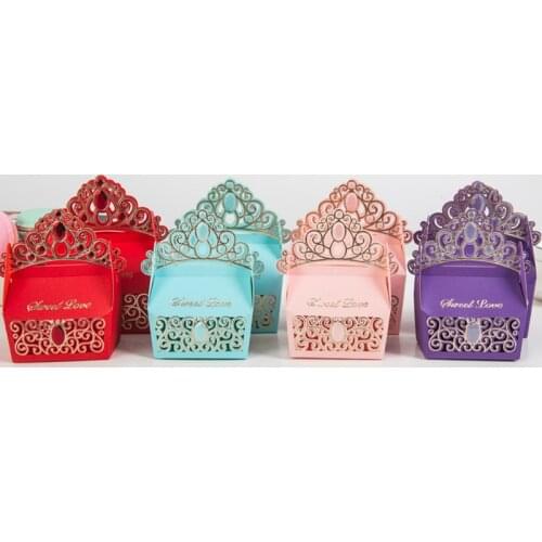 Bronzing Pattern Candy Box Cake Box Colorful Cardboard Dragees Box Gift Bag Festive & Party Supplies Wholesale price